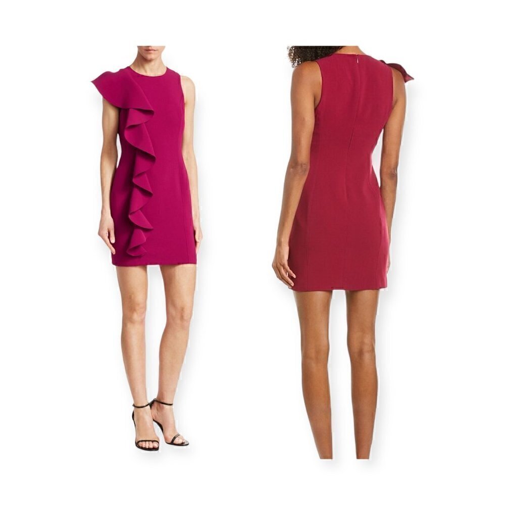 NWT Cinq A Sept Kimberlin Sleeveless Crepe Ruffle Mini Dress, size 10